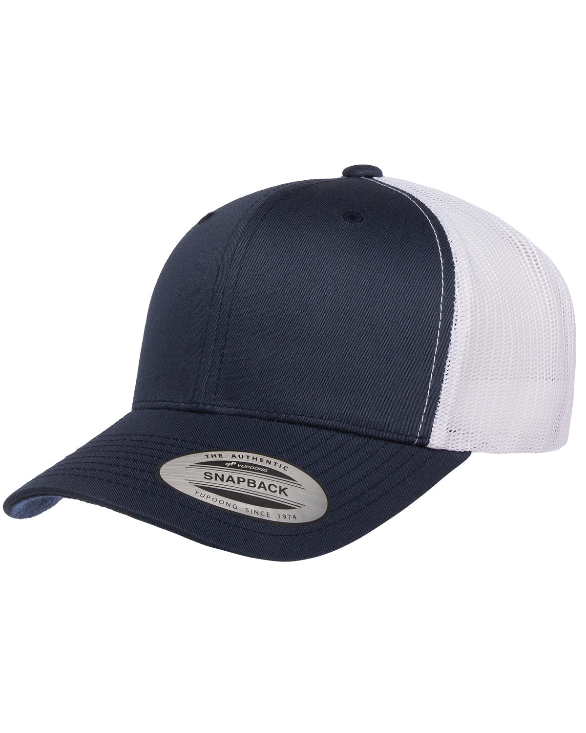 GunFighterTV Adult Retro Trucker Cap Navy Blue / White