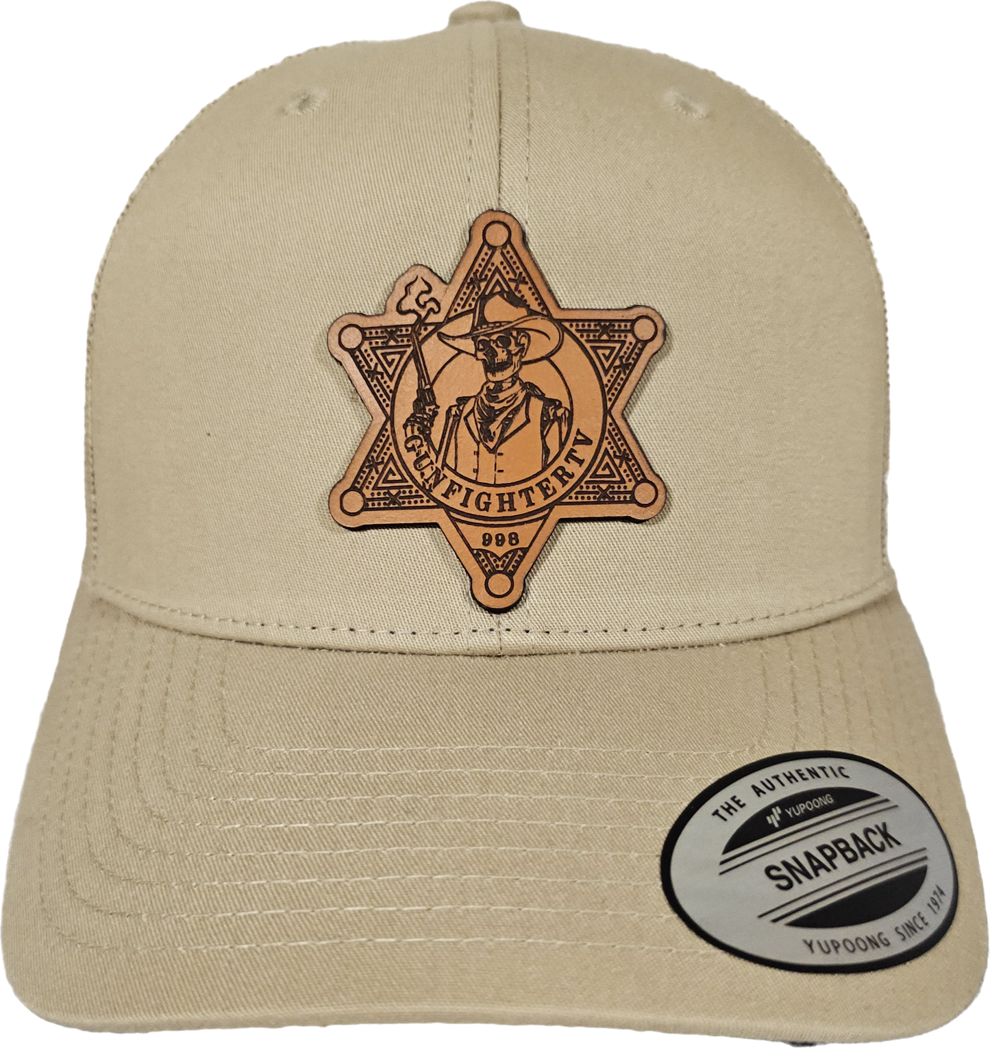 GunFighterTV Adult Retro Trucker Cap Khaki