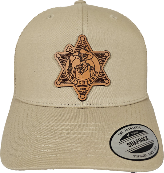 GunFighterTV Adult Retro Trucker Cap Khaki