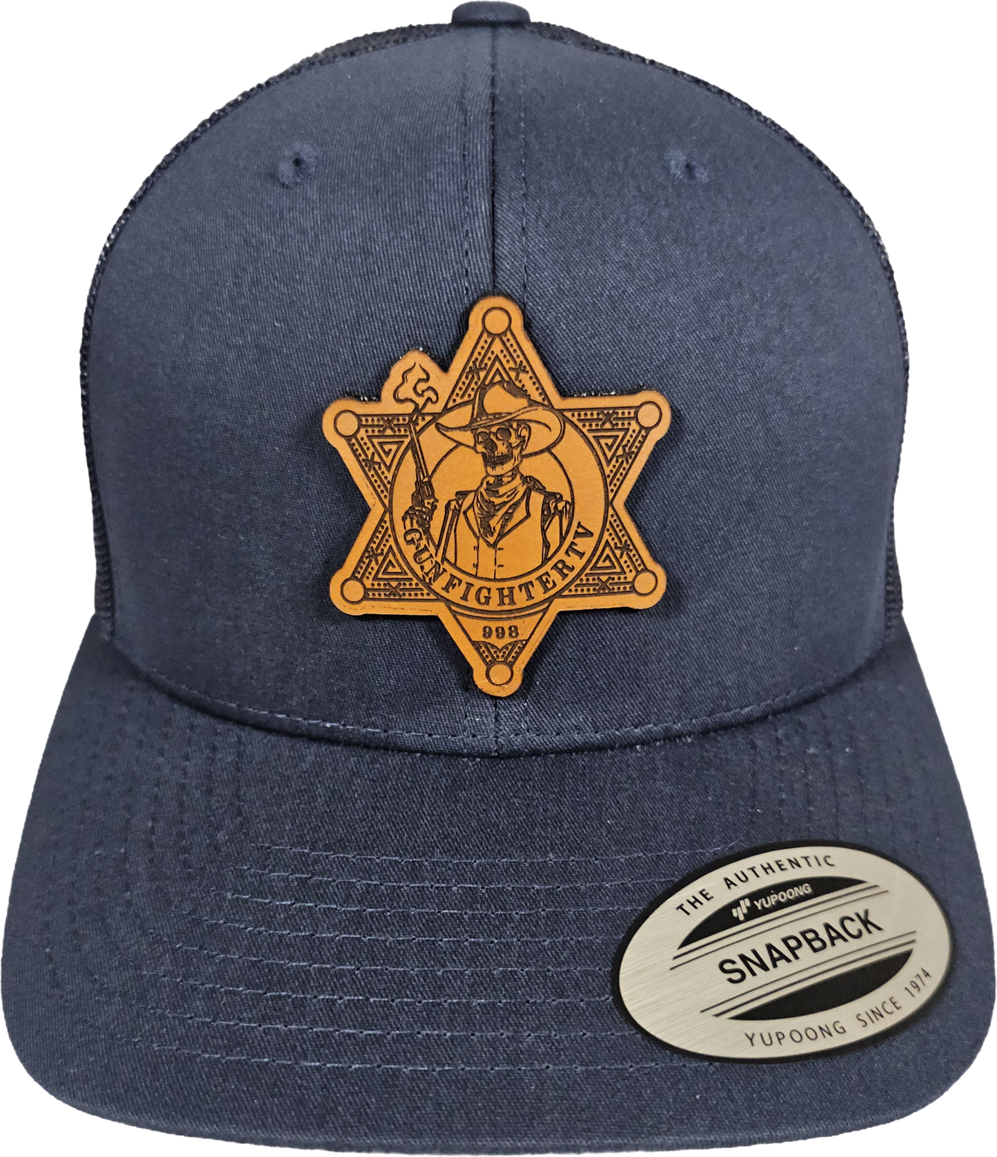 GunFighterTV Adult Retro Trucker Cap Navy Blue / Navy Blue Mesh