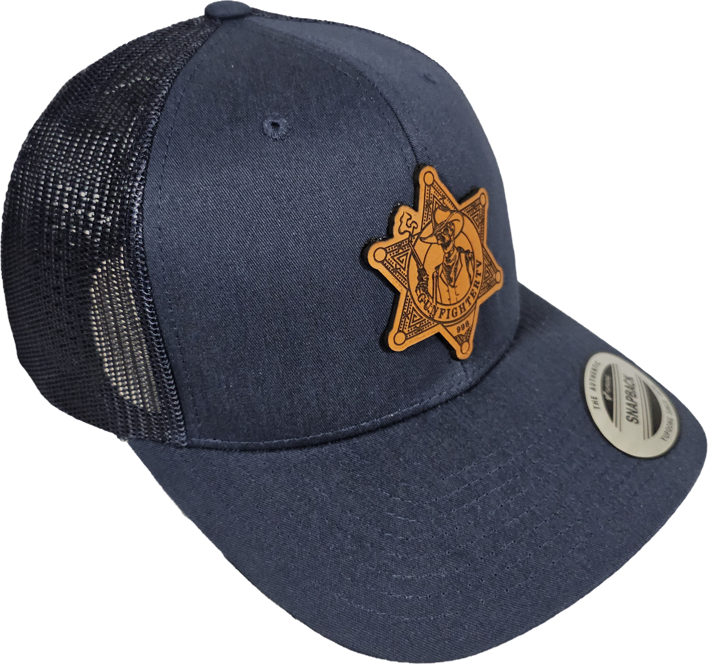 GunFighterTV Adult Retro Trucker Cap Navy Blue / Navy Blue Mesh