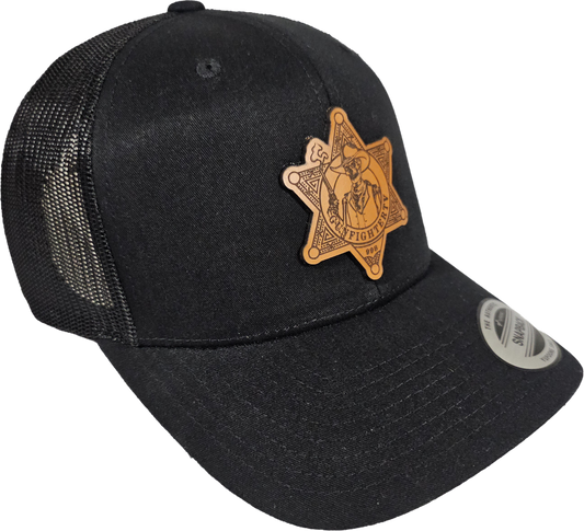 GunFighterTV Retro-Trucker-Cap für Erwachsene, Schwarz/Schwarzes Mesh